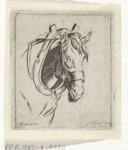 Head of a horse with yoke