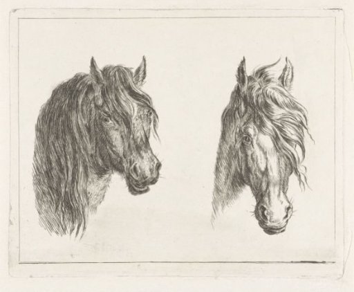 Two horse heads