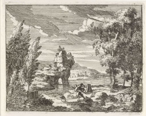 River Landscape with a Traveler