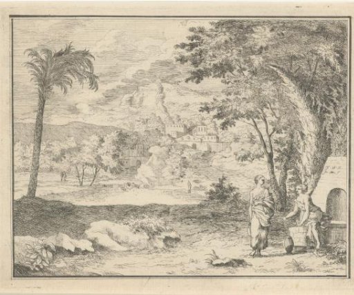 Italianate landscape with two women