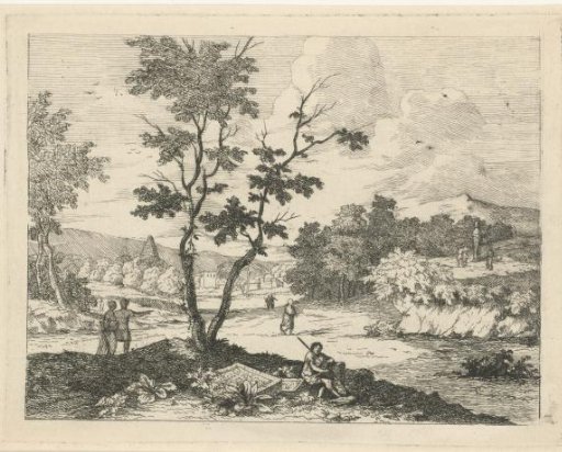 Italianate landscape with figures