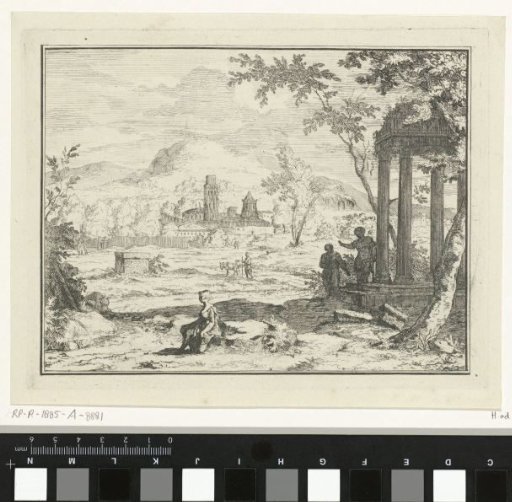 Italianate landscape with a ruin