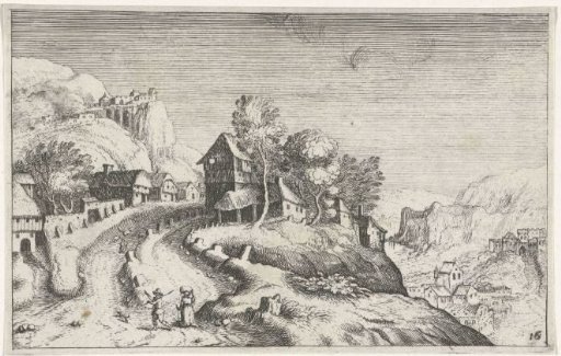 Village in a mountain landscape