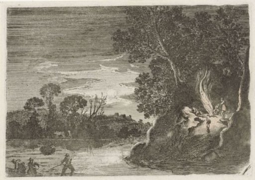 Figures Around a Campfire