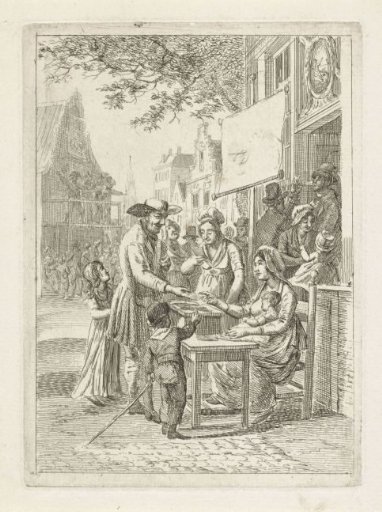 Woman Distributing Horoscopes