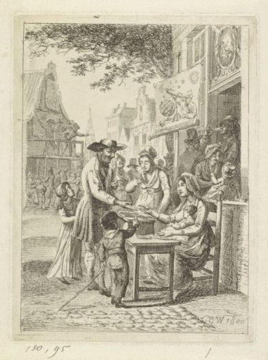 Woman Distributing Horoscopes