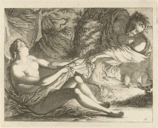 Lustful Satyr with a Nymph