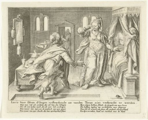 Saint Lucy Plucking Out Her Eyes