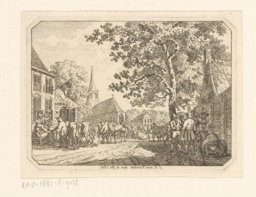 Village with Church and Cow Market