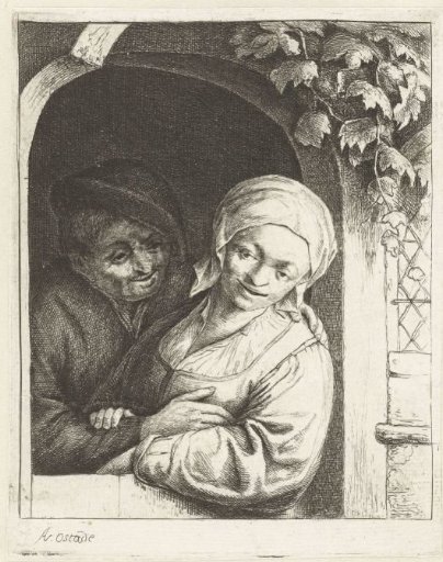 Peasant and Peasant Woman as a Lovers' Pair in a Doorway