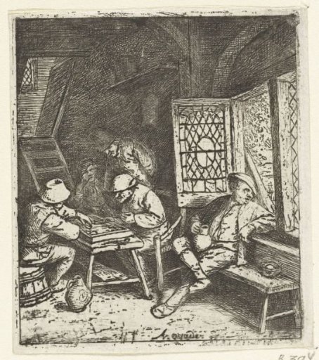Players of Trictrac in an Inn