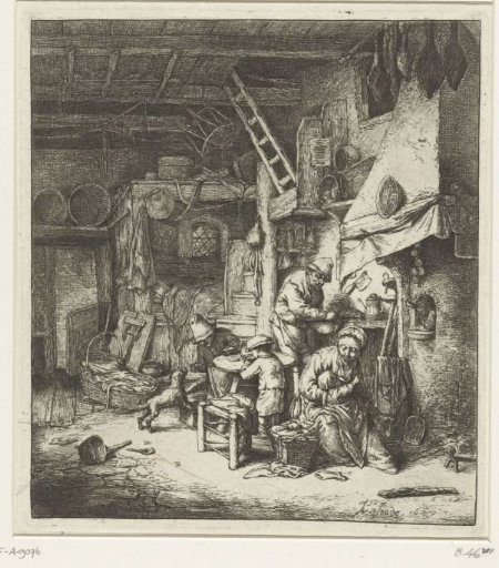 Peasant family in an interior