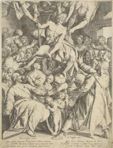 Christ Healing a Paralytic Lowered Through the Roof
