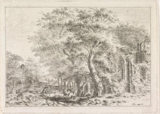 Road along the ruins of a church