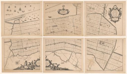 Map of the Zijpe and Hazepolder, consisting of six parts