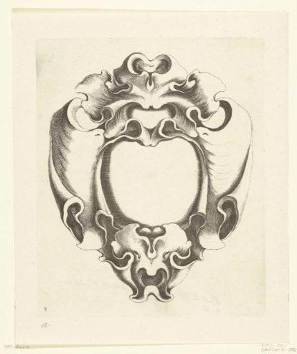 Cartouche with a large and a small compartment