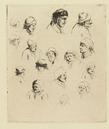 Study Sheet with Sixteen Heads