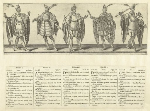 Counts Dirk II, Aarnout, Dirk IV, Dirk V, and Floris VI