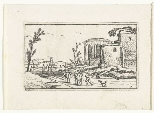 Landscape with ruins