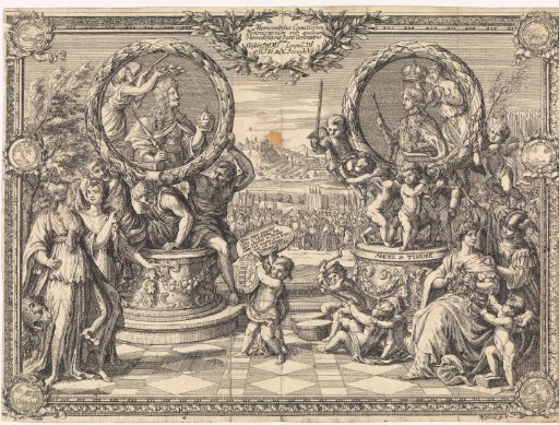 Allegorical representation of the coronation of Joseph I as King of Hungary