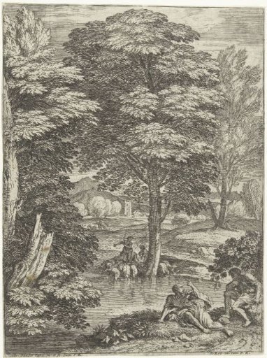 Flock at the foot of the tree