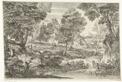 Landscape with a fisherman