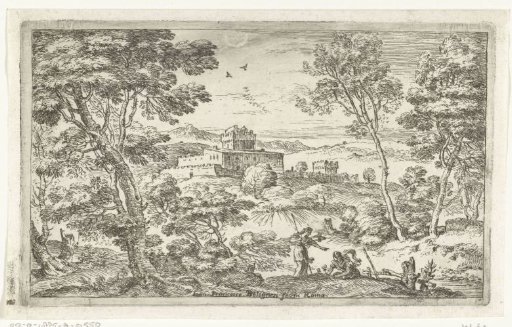 Landscape with a standing and sitting woman