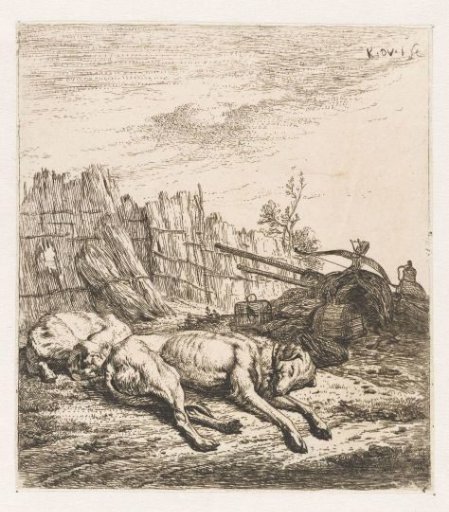 Sleeping Hunting Dogs