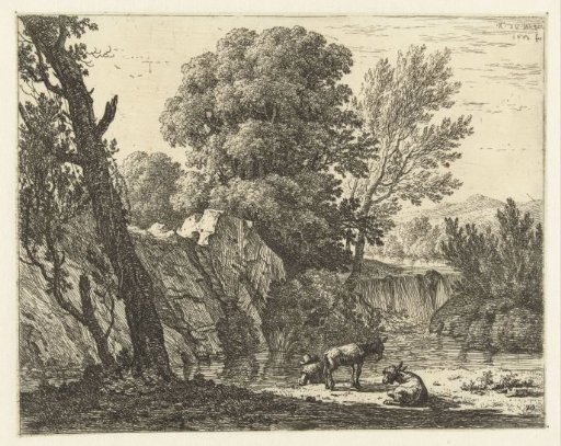 Landscape with a Man and Two Donkeys