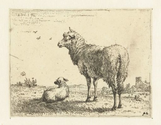 Ewe with a Lamb