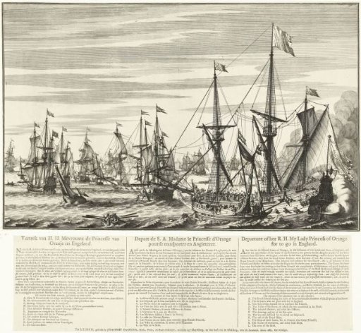 Departure of the Princess of Orange for England, 1689