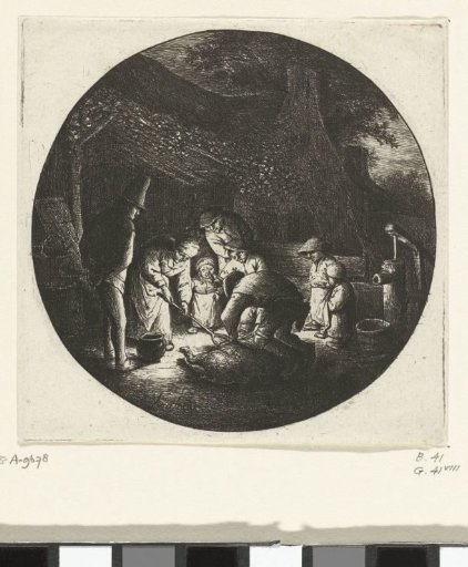 A Peasant Family at the Slaughter of a Pig