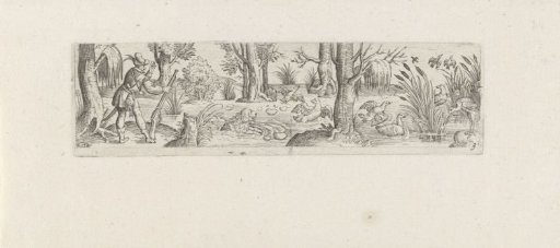 Frieze with a duck hunt
