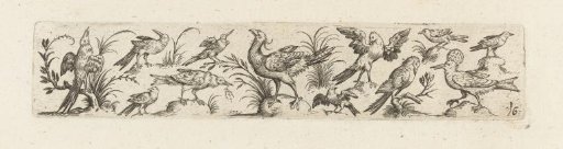 Frieze with twelve birds