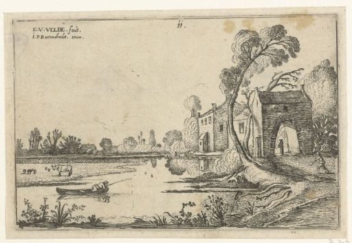 Landscape with a river and gatehouse