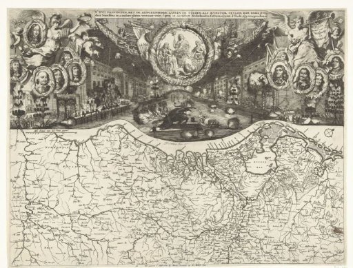 Bonfires in The Hague at the Peace of Westminster, 1674