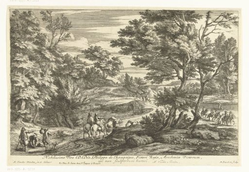 Landscape with travellers on horseback
