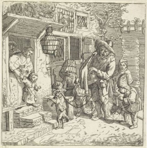 The harpist with the dancing dog