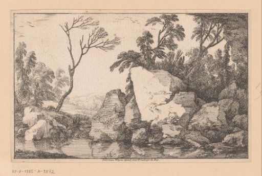 Landscape with withered tree