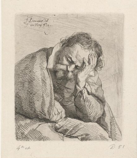 Portrait of a Sleeping Old Man