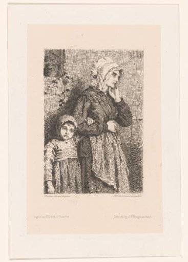 Woman with child on her arm