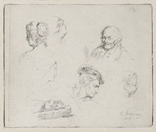 Study sheet with various heads