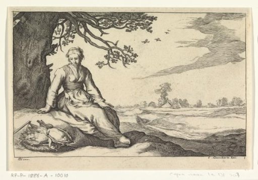 A Young Woman Under a Tree