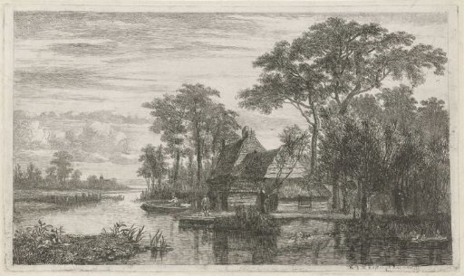 River view with fishermen
