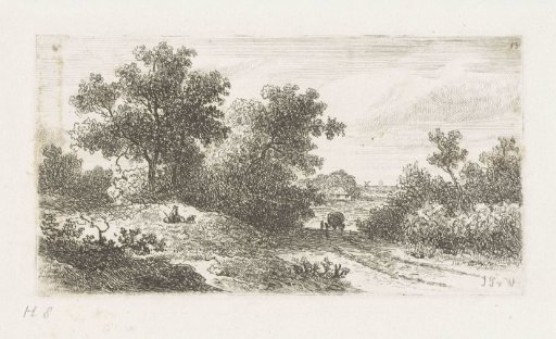 Hunter resting by a country road