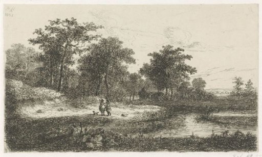 Two Hunters by a Pond