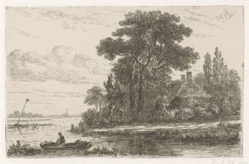 River Landscape with a Beacon
