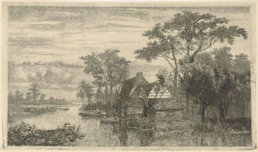 River view with fishermen