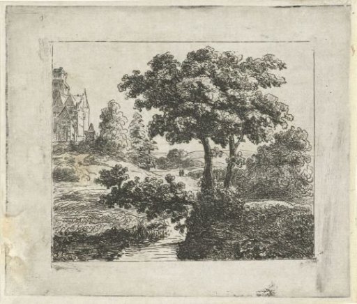 Landscape with church on a hill