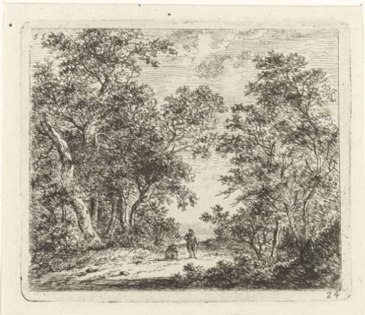 Wooded Landscape with Two Figures